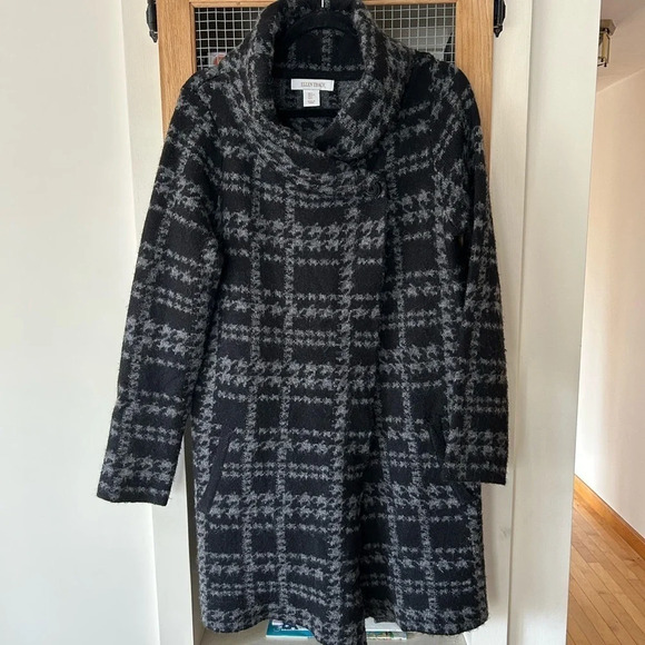 Ellen Tracey Wool Blend Long Cardigan Sweater Coat - Picture 6 of 13